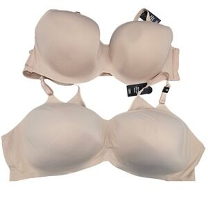 NWT Torrid Curve 52D Beige Wired/WireFree Lined Full Coverage Balconette Bra 2